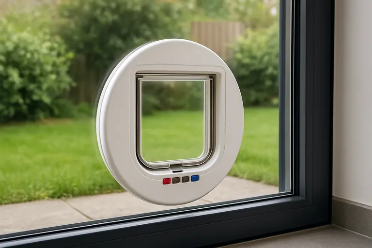 Verschillende soorten kattenluiken voor glas